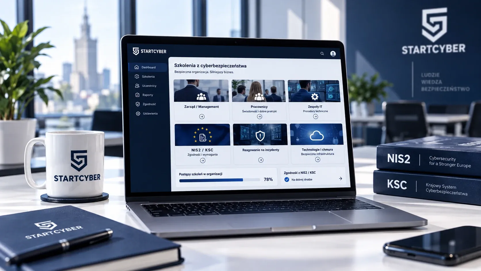 Szkolenia z cyberbezpieczeństwa StartCyber dla firm, obejmująca NIS2, KSC i reagowanie na incydenty.